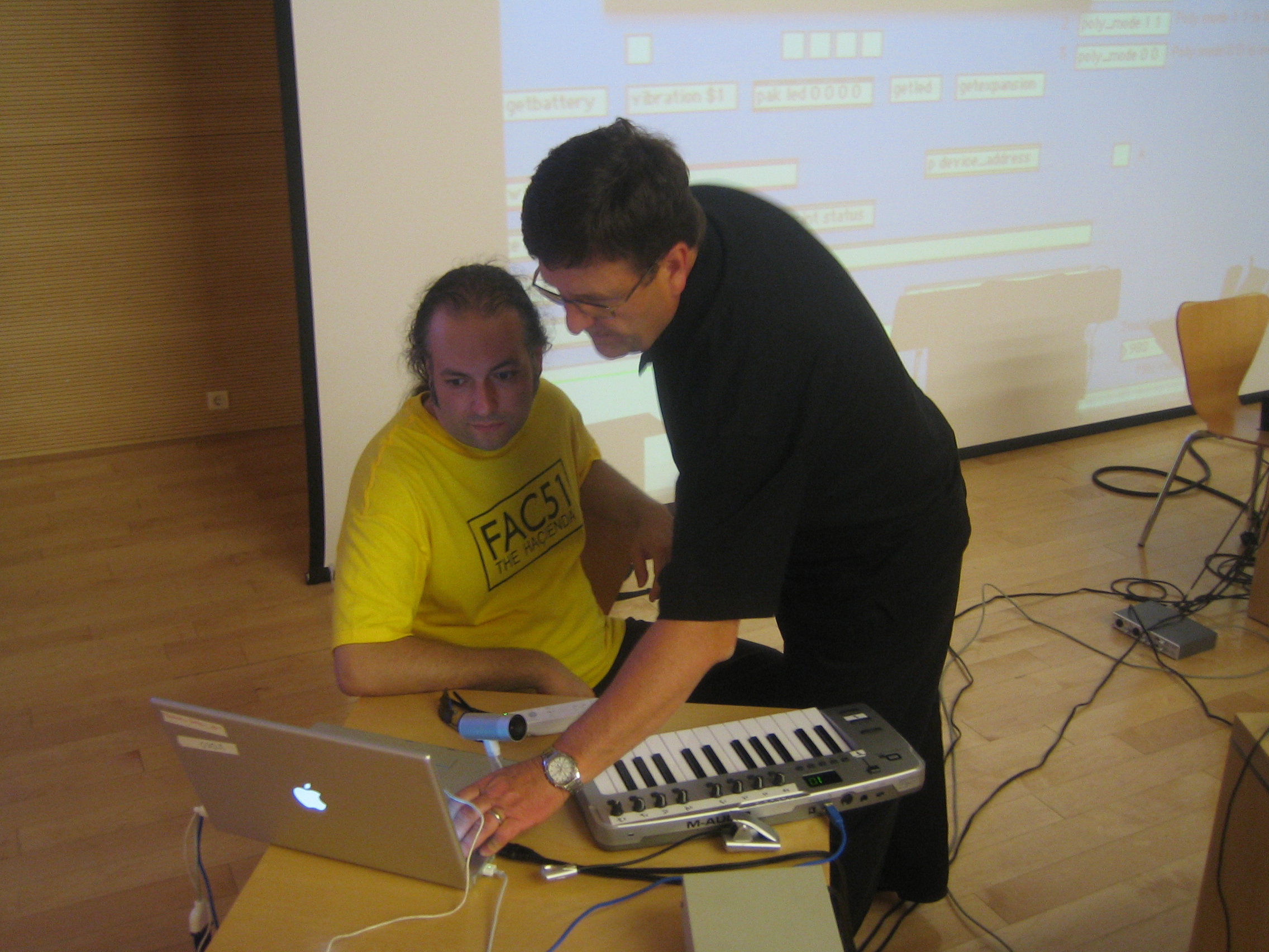 Nassos Vynios and Richard Boulanger Athens SYNC soundcheck